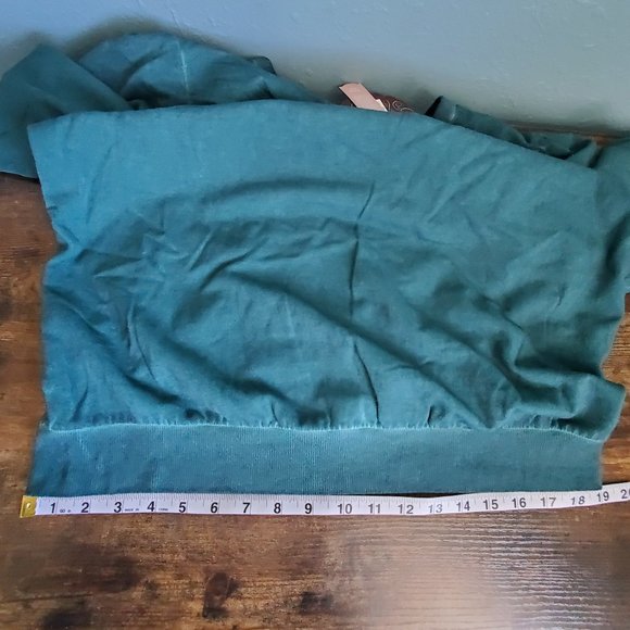 Knox Rose Black Emerald Super Soft Thin Weight V-Neck Sweatshirt, Women's Large - Picture 4 of 12